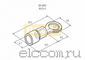 НАКОНЕЧНИК КОЛЬЦЕВОЙ изолированный ( VR 5.5- 5) REXANT