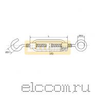 Талреп крюк-кольцо DIN 1480, М5