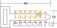 Дюбель d=10 х L40 мм для хомута-стяжки (100шт) черный REXANT