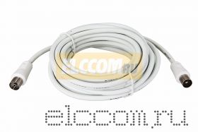 Шнур TV PLUG - TV JACK 1.5 м Белые GOLD REXANT