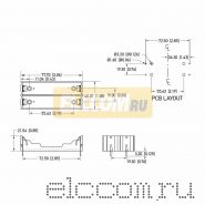 Батарейный отсек 2 х 18650 Li-ion (на плату)