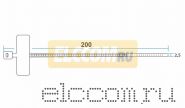 Хомут под маркер nylon 200 мм 100 шт белый REXANT