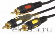 Шнур 3RCA Plug - 3RCA Plug 3М (GOLD) REXANT