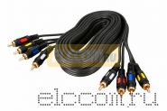 Шнур 4RCA Plug - 4RCA Plug 3М (GOLD) REXANT