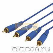 Шнур 4х4 RCA 5 м синий gold REXANT