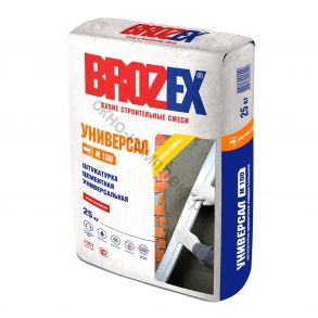 Штукатурка цементная универсальная М-100 УНИВЕРСАЛ Brozex 25кг код:011974