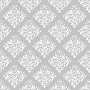 Хлопок Сатин Орнамент на сером 50х40 limit