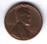 1 цент 1963 года D США, XF-