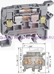 Держатель предохранителя 5*20 на дин-рейку