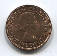 1/2 пенни 1967 года Великобритания UNC