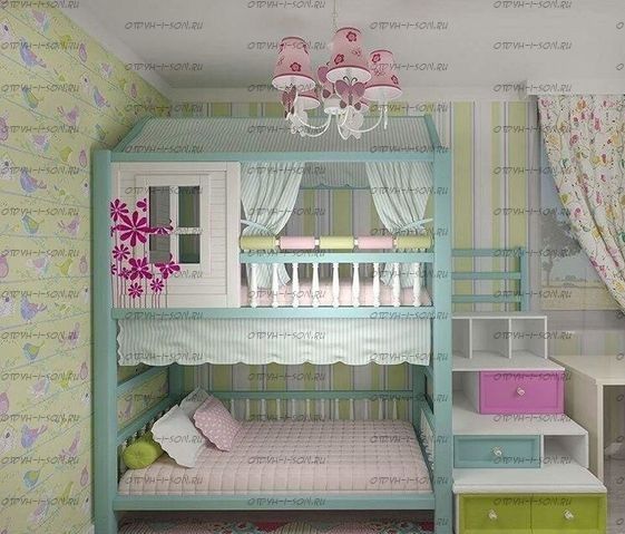 Двухъярусная кровать домик Fantasy