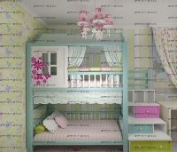 Двухъярусная кровать домик Fantasy