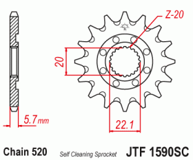 JTF 1590SC, звезда ведущая, самоочищающаяся