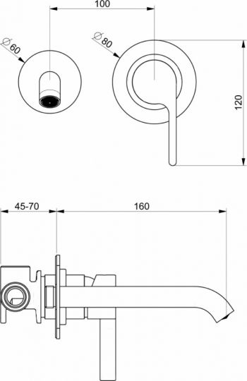 Смеситель для раковины Webert DoReMi DR830606560 ФОТО