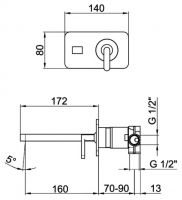 Смеситель для раковины Webert Living LV830606015 схема 4