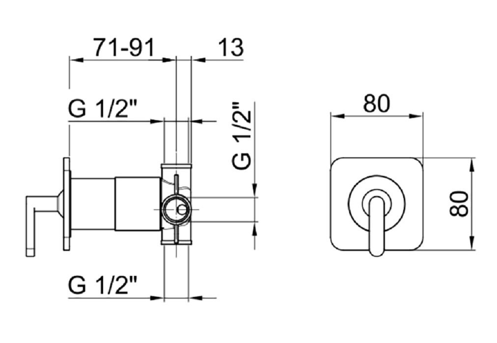 Смеситель для душа Webert Living LV880101015 схема 2