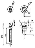 Смеситель для раковины Webert Opera Moderna OE830606560 схема 2