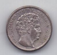 3 скиллинга 1842 года AUNC Дания