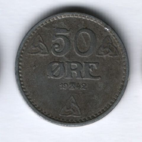 50 эре 1942 года Норвегия Германская оккупация