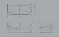 Акриловая ванна Knief Fresh Wall 0100-231 180х80 схема 2