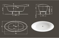 Ванна акриловая Knief Venice Fit 0400-283 180х84 с ножками схема 2