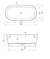 Ванна керамическая Roca Raina 159x79 248466000 схема 2