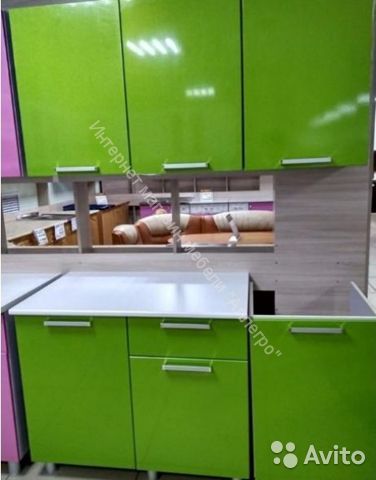 Кухонный гарнитур "Блёстки Олива" 1500 мм