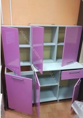 Кухонный гарнитур "Блёстки Сирень" 1500 мм