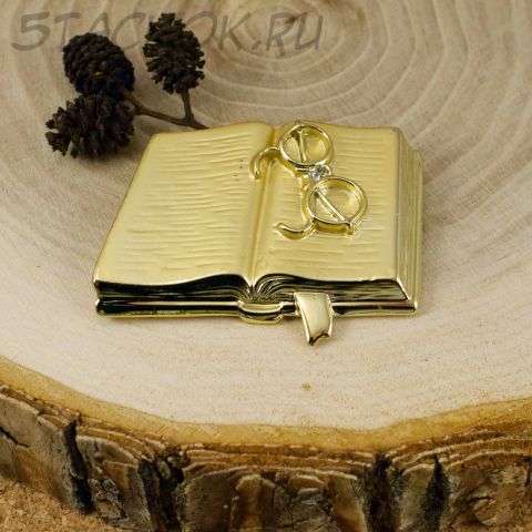 Брошь "Книга и очки" (AJC США)