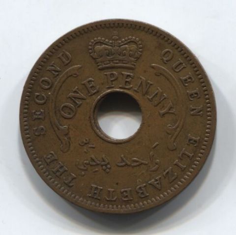 1 пенни 1959 года Британская Нигерия