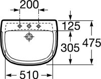 Раковина Roca Dama 7.3253.2.400.1 60x47,5 схема 5