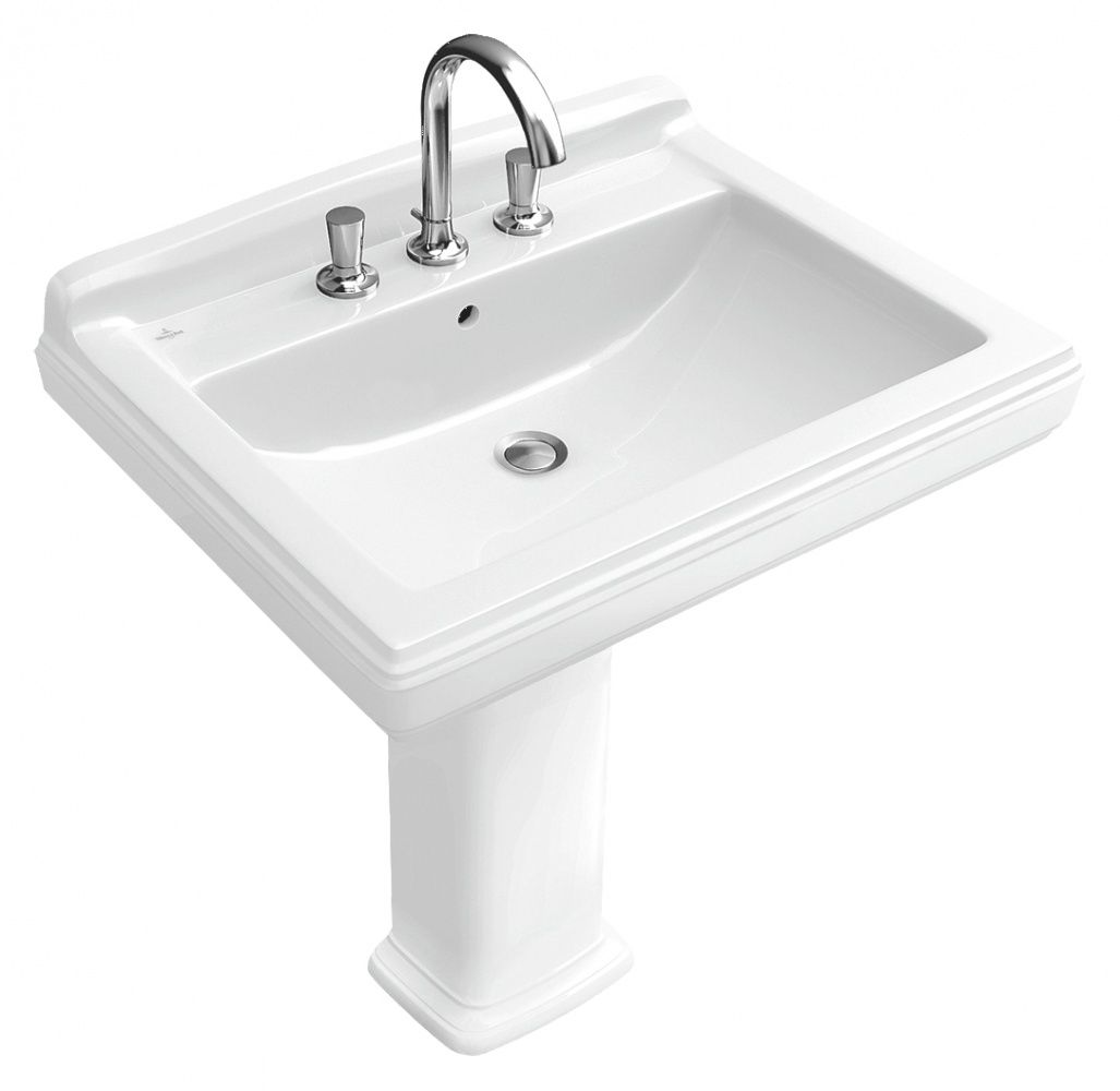 Раковина Villeroy&Boch Hommage 7101 A1R1 75x58 схема 2