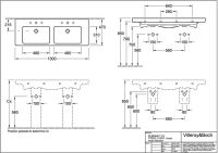 Раковина Villeroy&Boch Subway 2.0 7175 D001 47x15 схема 3