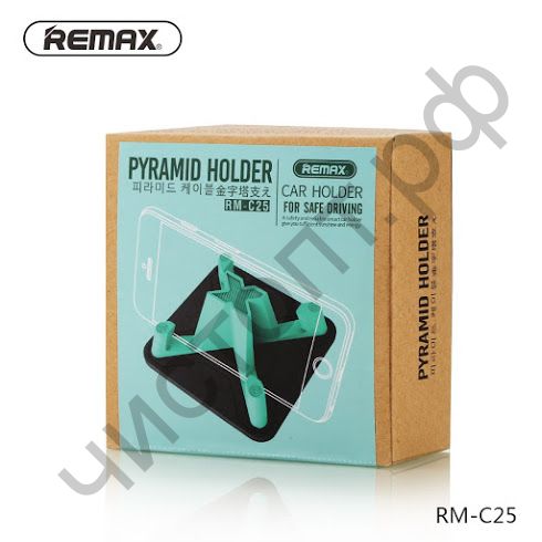 Держатель для мобил. устр. Remax, Pyramid 360, RM-C25, универсальный, силикон, на приборную панель, цвет: зелёный