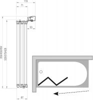 Ravak VS3 шторка для ванны схема 2