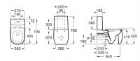 Унитаз Roca Beyond напольный 7.3420.B.900.0/7.3410.B.100.0/7.801B.8.200.B схема 2