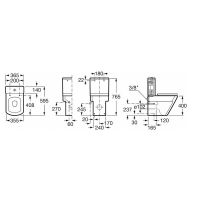 Унитаз Roca Hall напольный 342628000/341620000/801622004 схема 2