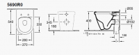 Унитаз Villeroy&Boch Architectura напольный пристенный 5690 R001 схема 2