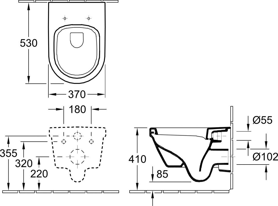 Унитаз Villeroy&Boch Architectura 5684 H1 R1 схема 4