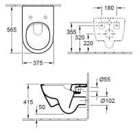 Унитаз Villeroy&Boch Subway 2.0 5614R2R1 схема 4