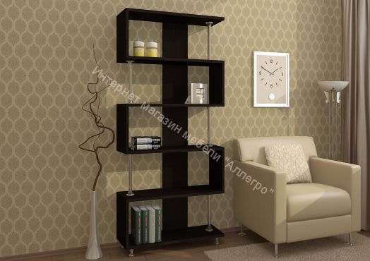 Стеллаж "Регион 058" с хромированными опорами