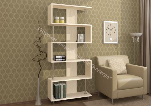 Стеллаж "Регион 058" с хромированными опорами