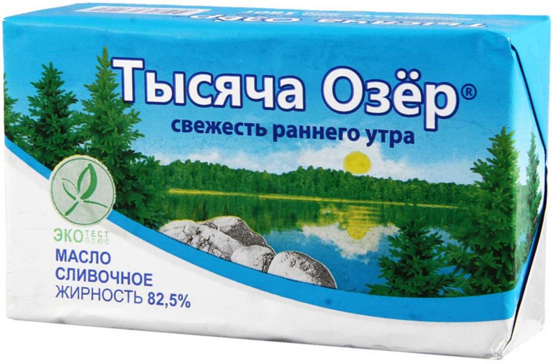 Масло слив Тысяча озер 82,5% 450 гр