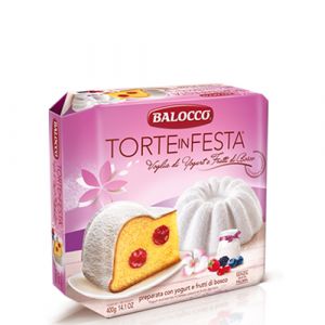 Торт с йогуртом и лесными ягодами Balocco Torte in Festa Yogurt e Frutti di Bosco 400 г (Италия)