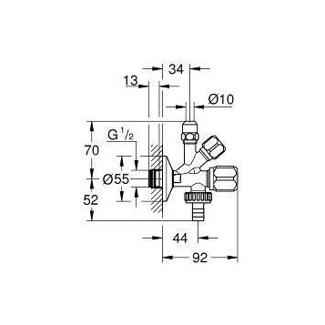 Grohe вентиль для раковины 22036000 схема 2