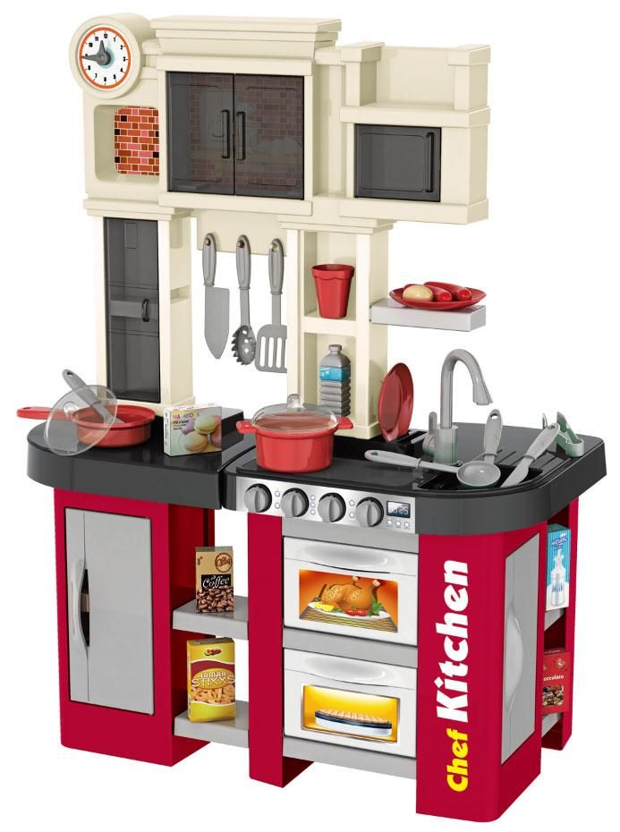Детская кухня игровая с буфетом, со светом, с водичкой Talented Chef Kitchen "Гранат"