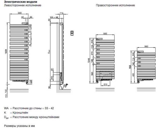 Zehnder Roda Air полотенцесушитель лесенка ROEL-140-55/IPS 55x140 см ФОТО