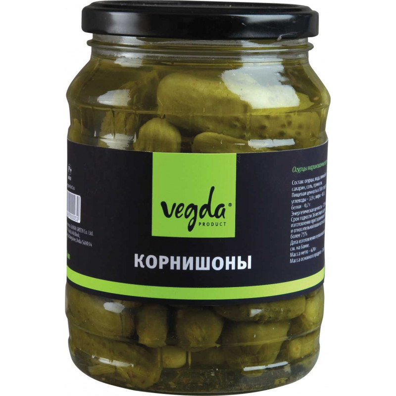 Корнишоны Вегда продукт 720г./8шт