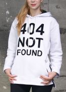 свободная толстовка с надписью - 404 NOT FOUND