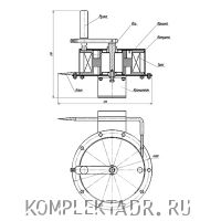 Схема барабана заземления БЗЗ-10